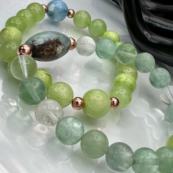 MANTIS WANNABE NATURAL STONES BRACELET size 7” - Picture 7 of 12